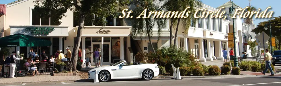 St. Armands Circle Florida Shopping and Dining Area.